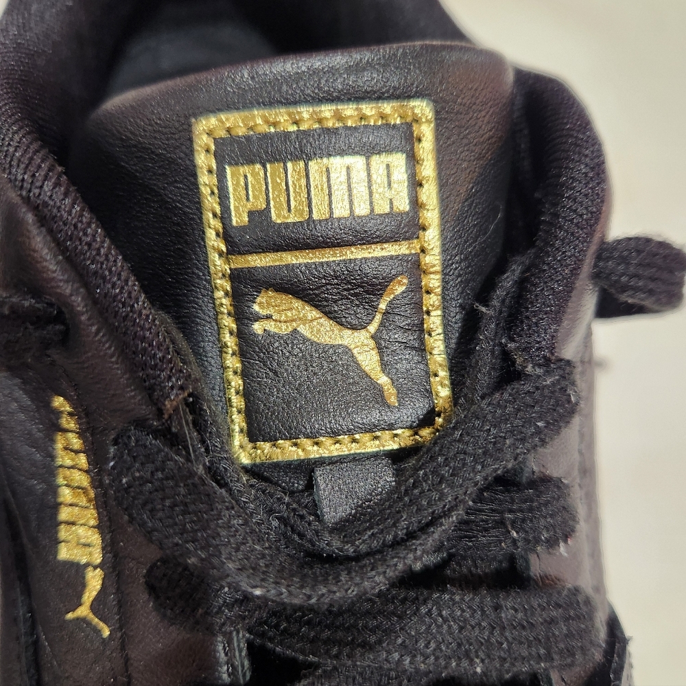 Puma Men's Black Leather Walking Shoes/Sneakers, Size 10 - Picture 10 of 14